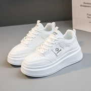 Damen Plateau Sneakers mit atmungsaktiver Oberflächenstruktur und dämpfender Laufsohle