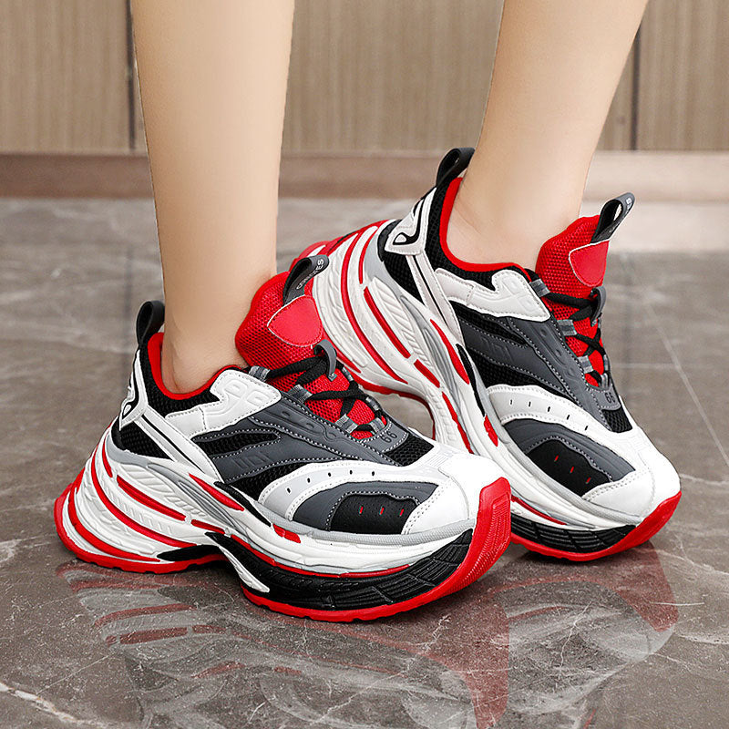 Damen Sportliche Chunky Sneakers mit ergonomischer Dämpfung und atmungsaktiver Mesh-Oberfläche