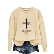 Damen Sweatshirt mit christlichem Motiv und weichem Innenfutter