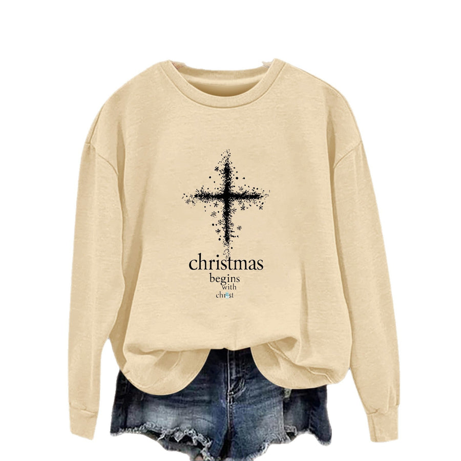 Damen Sweatshirt mit christlichem Motiv und weichem Innenfutter