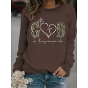 Damen Sweatshirt mit kreativem Modedesign und motivierender Botschaft