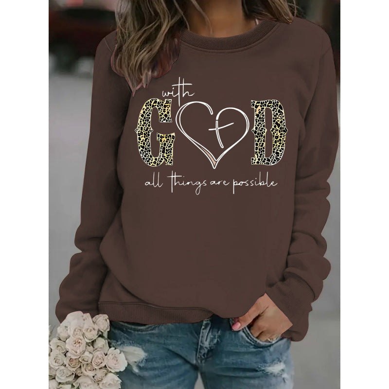 Damen Sweatshirt mit kreativem Modedesign und motivierender Botschaft