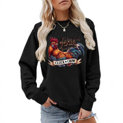 Damen Sweatshirt mit humorvollem Hühnermotiv und bequemer Passform