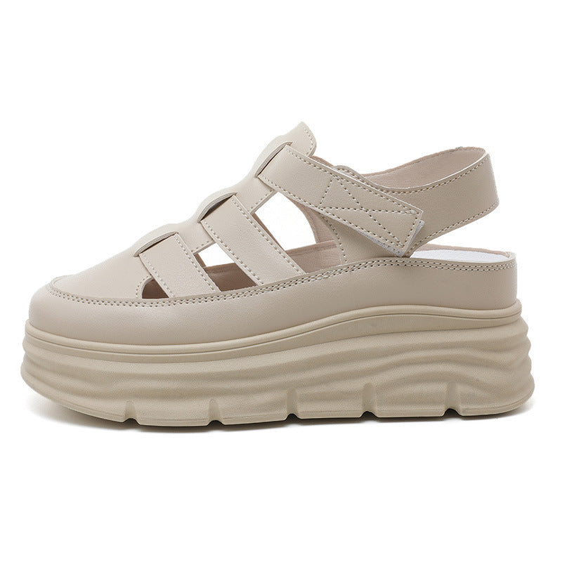 Damen modische Plateau Sandalen mit verstellbaren Riemen und dämpfender Sohle
