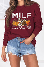 Damen Sweatshirt mit herbstlichem Essenzen-Motiv und inspirierendem Schriftzug