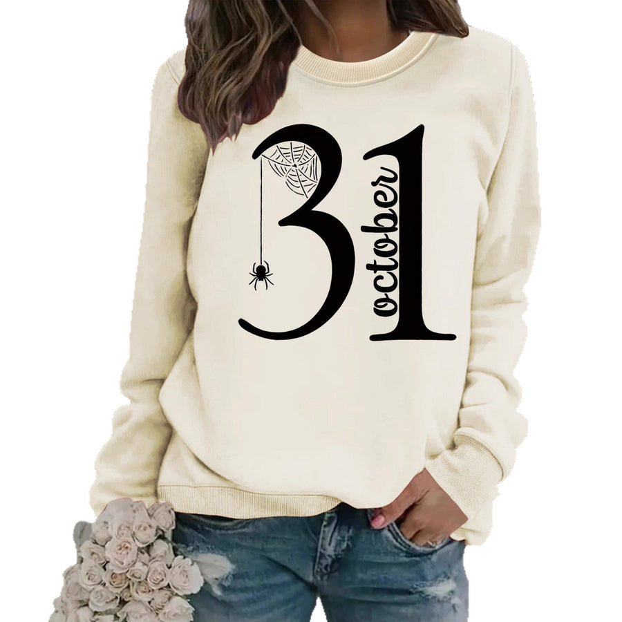 Damen Sweatshirt mit kreativem Halloween-Motiv und bequemer Passform