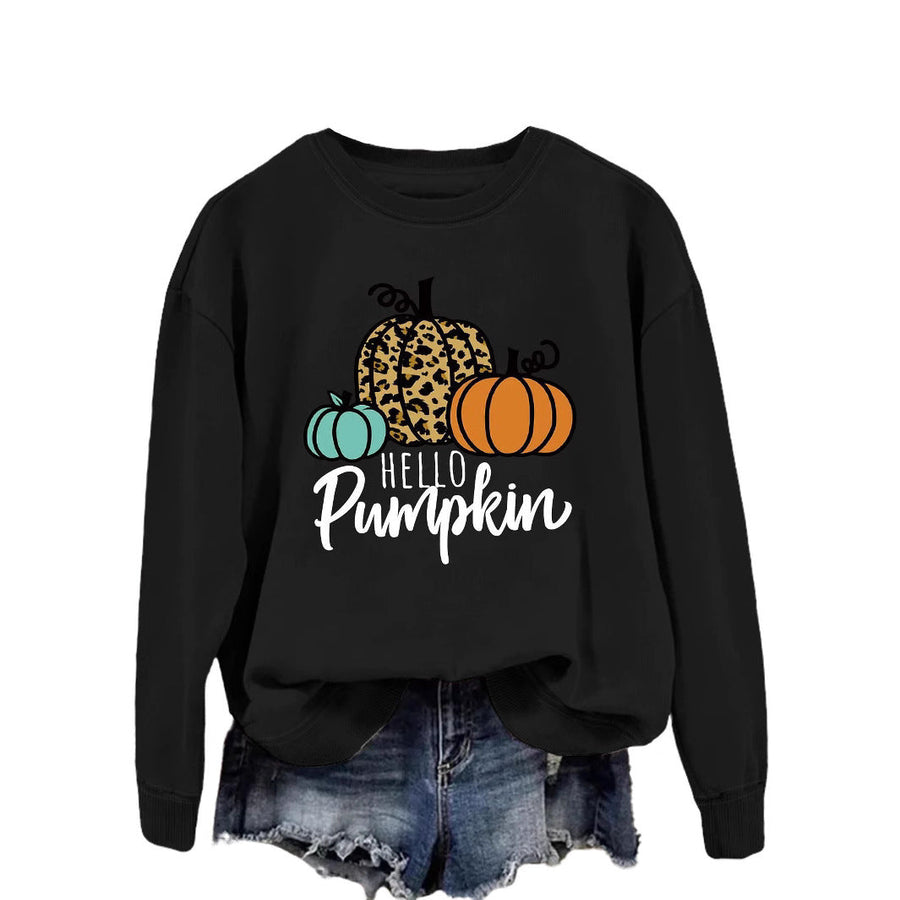 Damen Sweatshirt mit kreativem Herbstmotiv und lässigem Schnitt