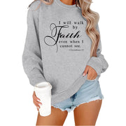 Damen Sweatshirt mit inspirierendem Schriftzug und weichem Material