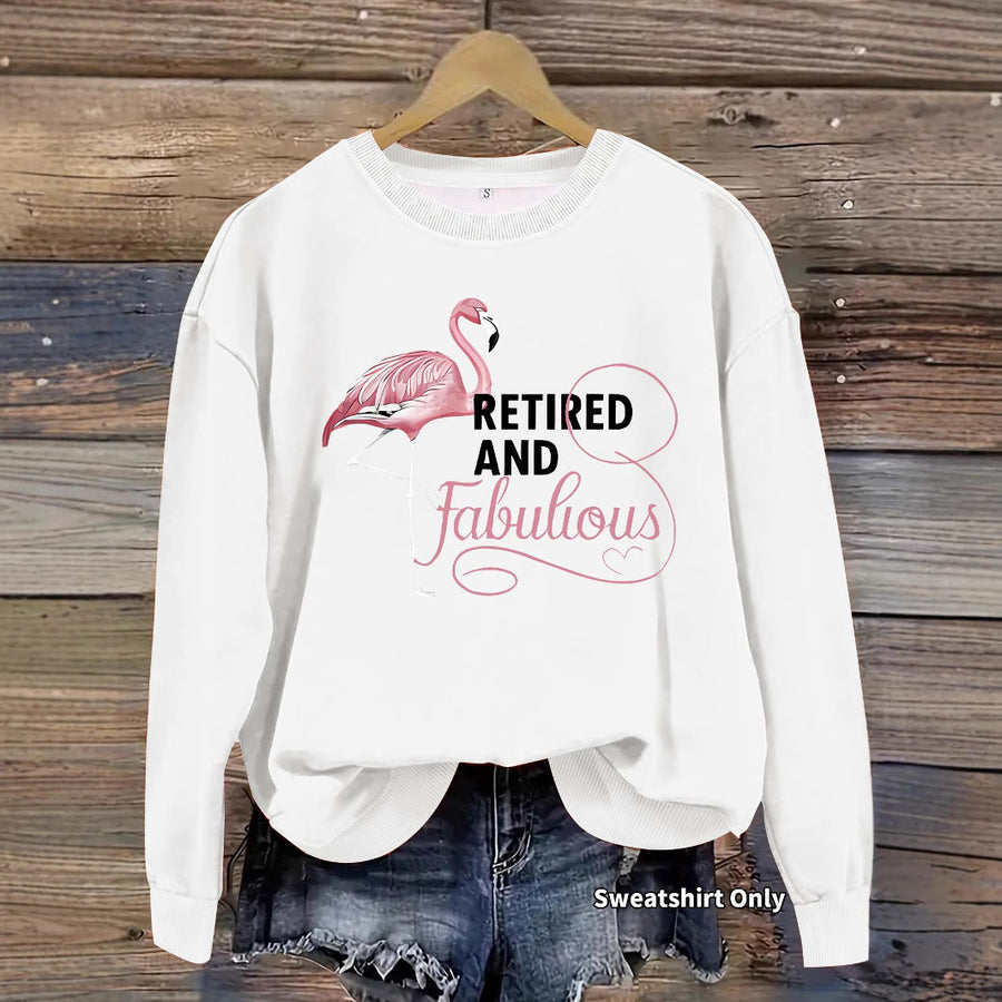 Damen Sweatshirt mit einzigartigem Flamingo-Motiv und inspirierendem Aufdruck