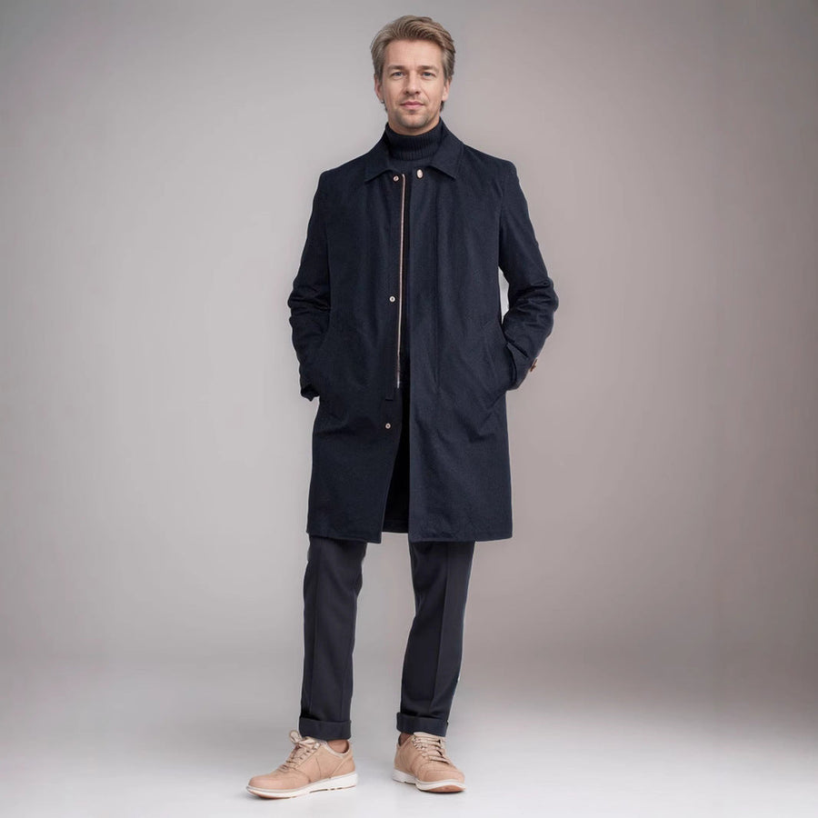 Herren zeitlos eleganter Mantel mit praktischen Taschen Aliams