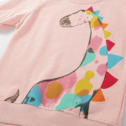 Mädchen Sweatshirt mit kreativem Giraffenmotiv Drune