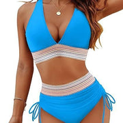 Damen Hochtaillierter Bikini mit schickem Cut-Out und verstellbaren Trägern Heidi-Mode