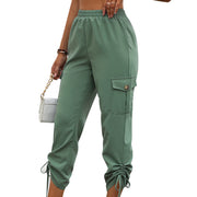 Damen Cargo-Hose mit elastischem Bund und seitlichen Schlitzen
