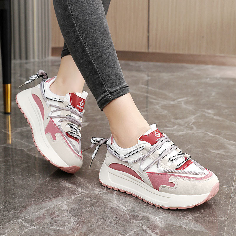 Damen Sportliche Chunky Sneakers mit atmungsaktiver Mesh-Oberfläche und dämpfender Laufsohle