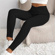 Damen figurbetonte Leggings mit stylish Streifenmuster