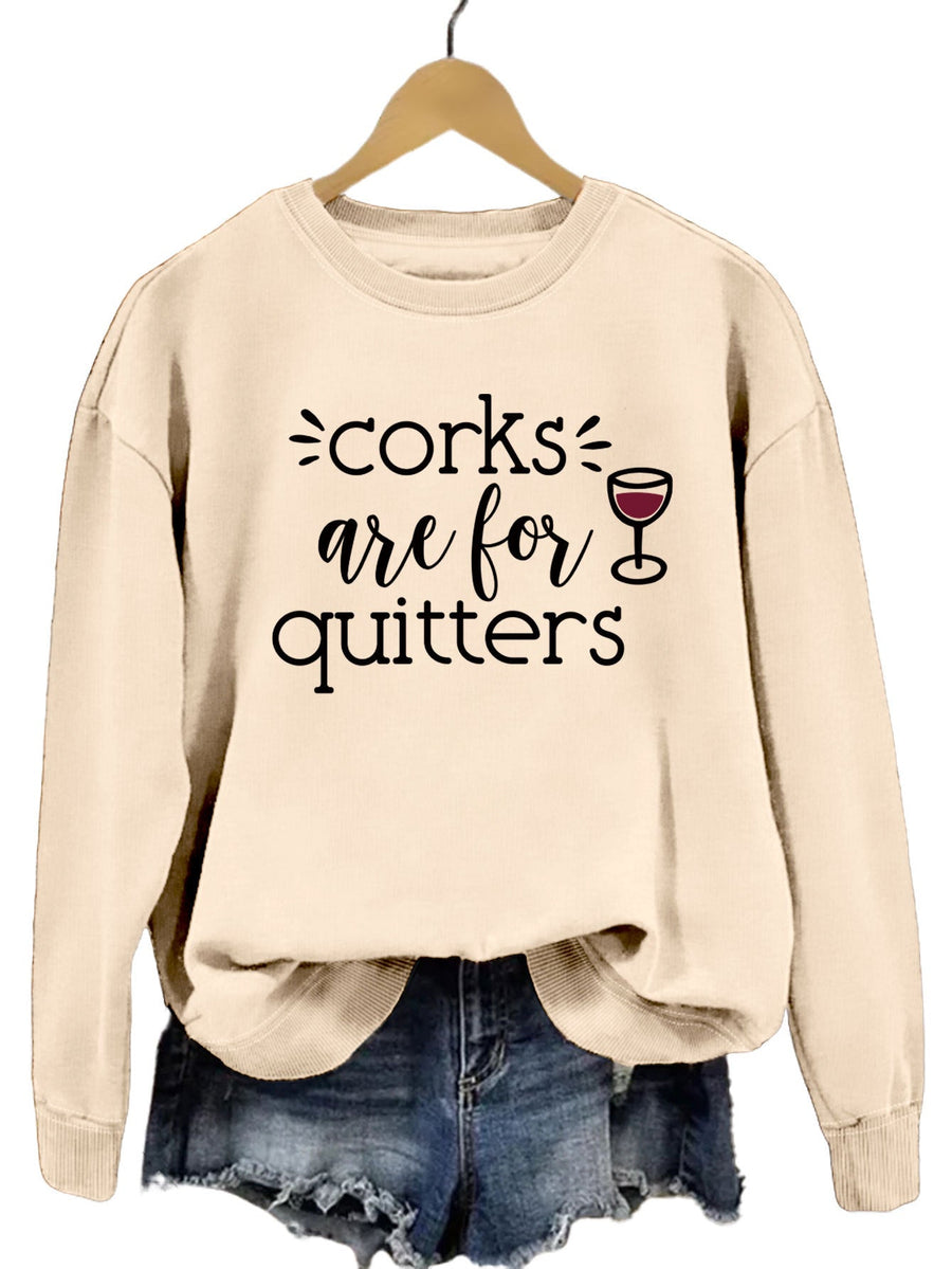 Damen Sweatshirt mit kreativem Spruch und lässigem Schnitt