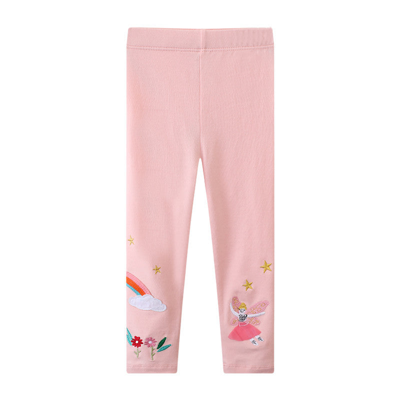 Mädchen Leggings mit verspieltem Feen- und Regenbogen-Design Drune