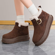 Damen Winterstiefel mit hochwertigem Fleece-Innenfutter und modischer Schnalle