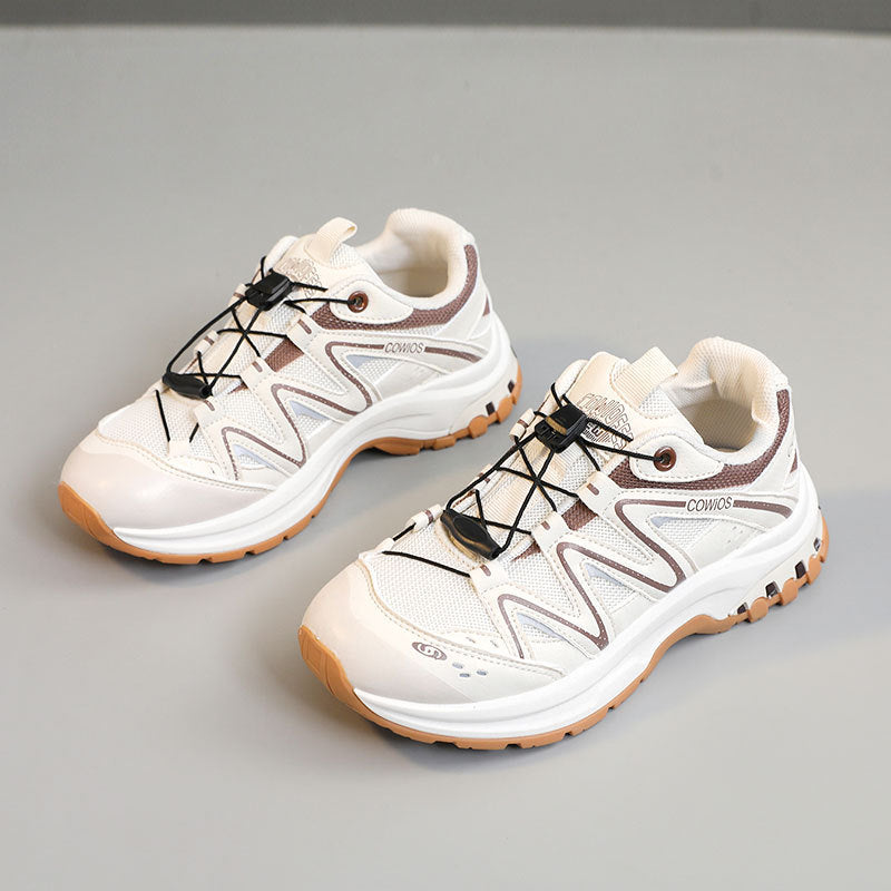 Damen Sportliche Laufschuhe mit elastischen Schnürsystem und atmungsaktiver Mesh-Oberfläche