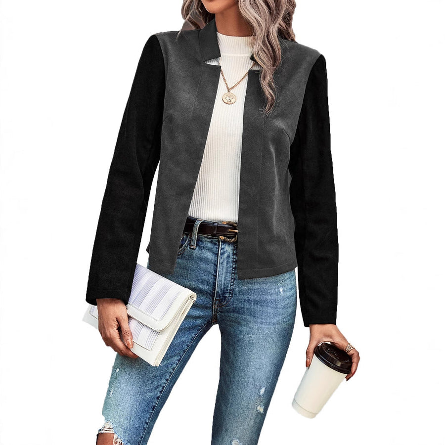 Damen elegante Blazerjacke im modischen Design mit Stehkragen
