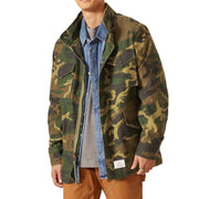 Herren multifunktionale Parkajacke mit verstellbarem Kragen und stabilen Taschen Aliams