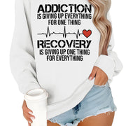 Damen Sweatshirt mit inspirierendem Druck und lässigem Schnitt