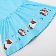 Mädchen Langarmkleid mit fröhlichem Meerschweinchen-Motiv Drune