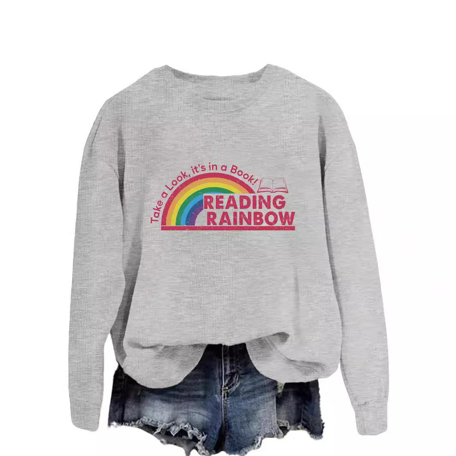 Damen lässiger Sweatshirt mit einzigartigem Druck