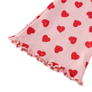 Mädchen Schlagleggings mit fröhlichem Herz-Design Drune