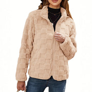 Damen Fleecejacke mit strukturiertem Design und seitlichen Eingrifftaschen