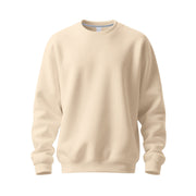 Herren nan Oversize-Rundhals-Sweatshirt aus weichem Baumwollfleece mit gerippten Bündchen Drune