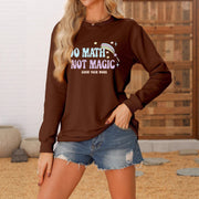 Damen lässiger Sweatshirt mit inspirierendem Mathematikmotiv