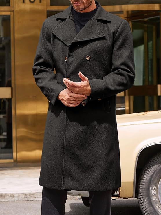 Herren eleganter wendbarer Wollmantel Aliams