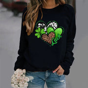 Damen Sweatshirt mit kreativem Herzdesign und auffälligem Motiv