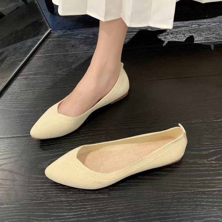 Damen elegante und atmungsaktive Ballerinas mit flexiblem Fußbett Heidi-Mode