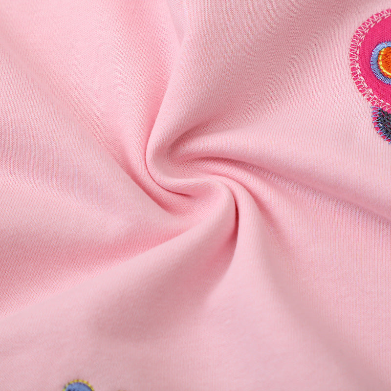 Mädchen Sweatshirt mit bunten Schmetterlings-Stickereien Drune