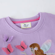Mädchen Sweatshirt mit verzaubertem Feen- und Schmetterlingsdesign Drune