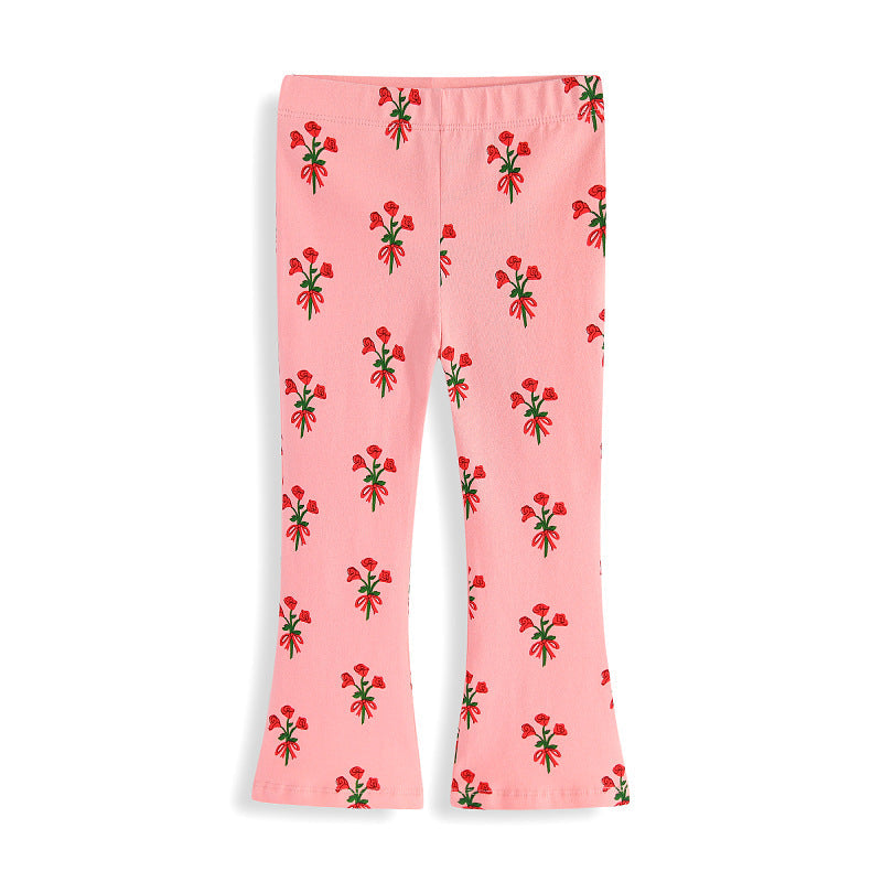 Mädchen Leggings mit floralen Applikationen Drune