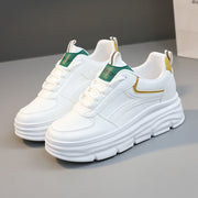 Damen modische Plateau Sneakers mit dämpfender Laufsohle und atmungsaktivem Obermaterial