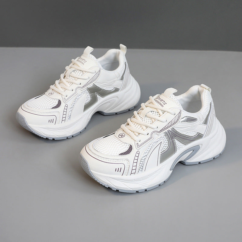 Damen Sportliche Sneakers mit atmungsaktiver Mesh-Oberfläche und stoßdämpfender Laufsohle