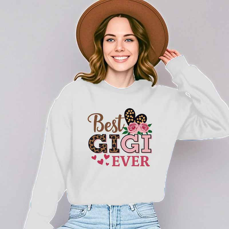 Damen Sweatshirt mit kreativem Gigi-Motiv
