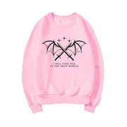 Damen Sweatshirt mit künstlerischem Grafikdesign und inspirierendem Schriftzug