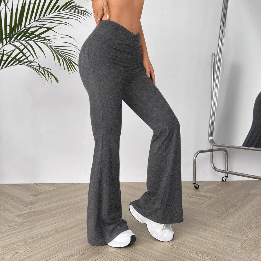 Damen Hochtaillierte Bootcut-Hose