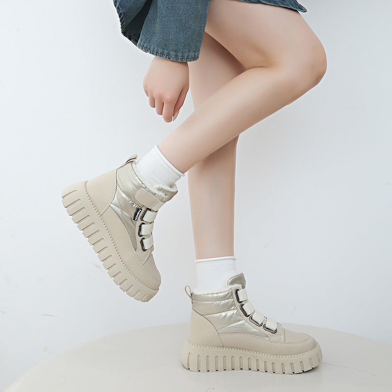Damen Trendige Winterstiefel mit gepolsterter Innensohle und rutschfester Profilsohle