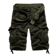 Herren Camo Cargo-Shorts mit mehreren Taschen und verstellbarem Bund Heidi-Mode