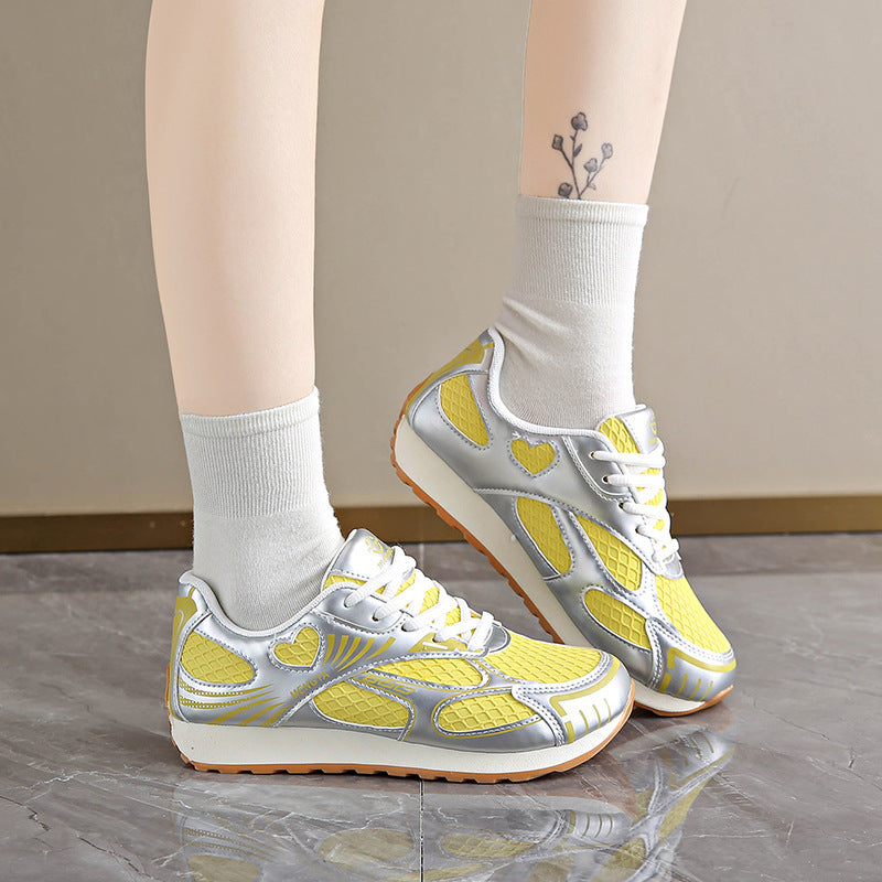 Damen Sportliche Sneakers mit atmungsaktivem Netzoberteil und flexibler Laufsohle