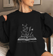 Damen Sweatshirt mit elegantem Blumendesign und inspirierendem Aufdruck