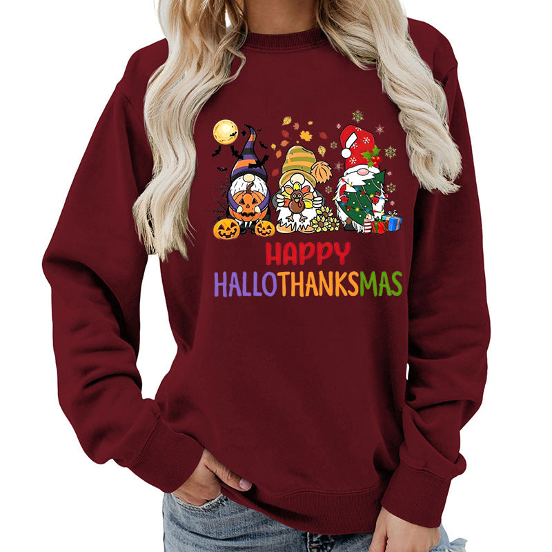 Damen Sweatshirt mit fröhlichem Feiertagsdesign