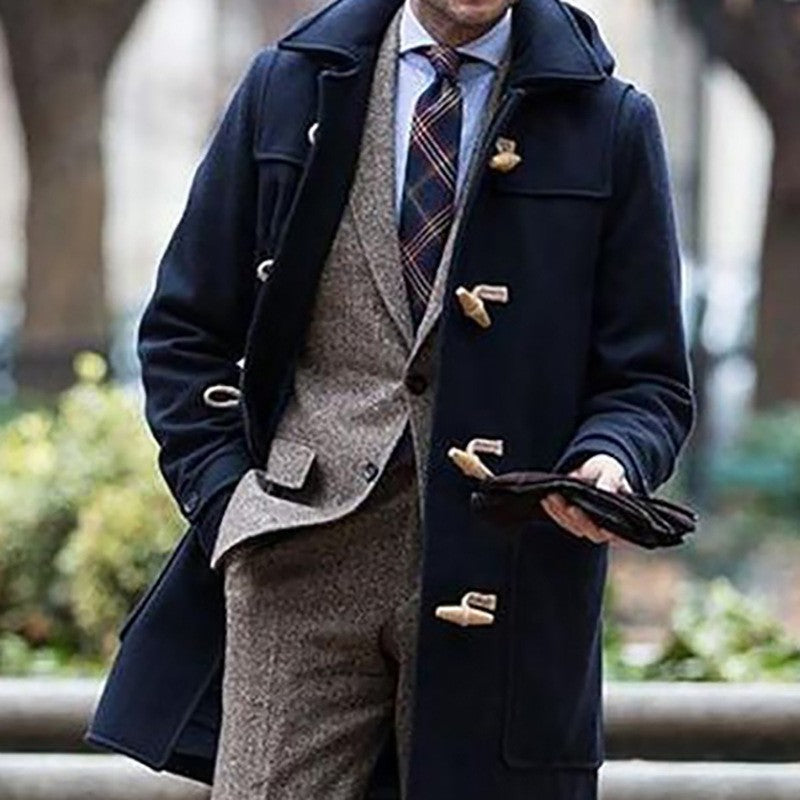 Herren eleganter Dufflecoat aus hochwertiger Wolle Aliams