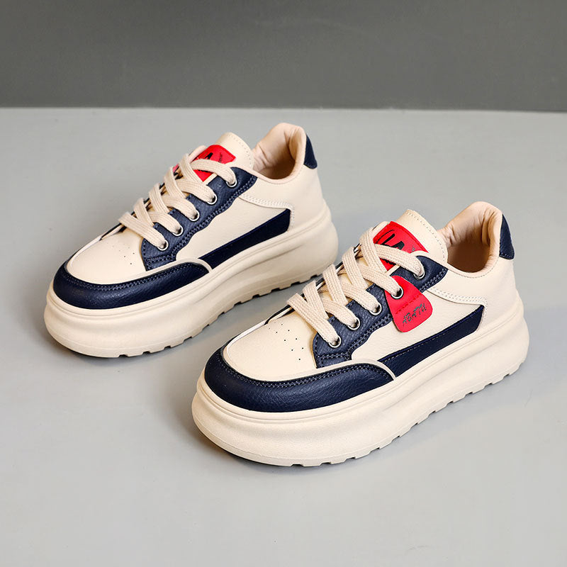 Damen Sportliche Plateau-Sneaker mit modischem Design und dämpfender Sohle